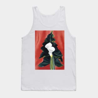 Calla Lilies on Red - georgia okeeffe Tank Top